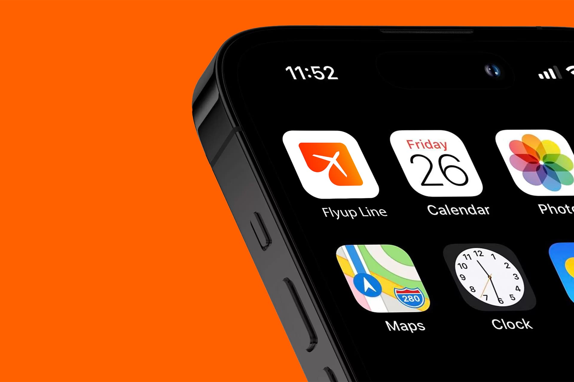 The FlyUp Line app icon on a phone home screen